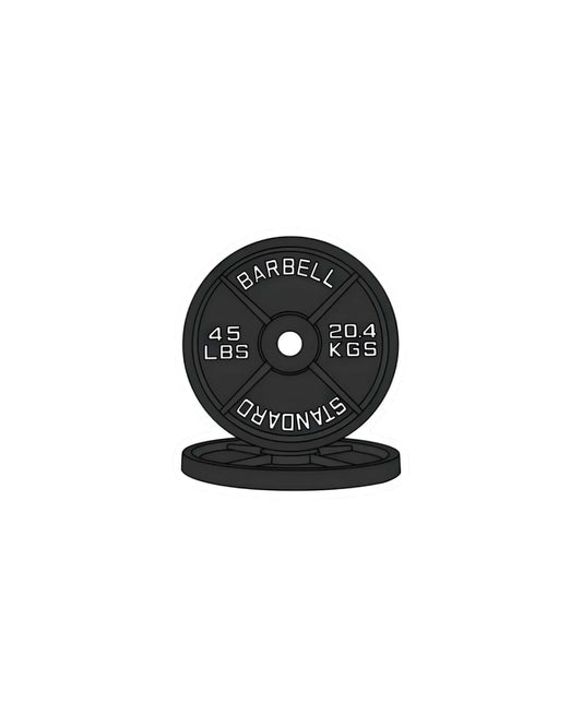 Gains on the Go - Classic Barbell 45lbs Laptop Sticker