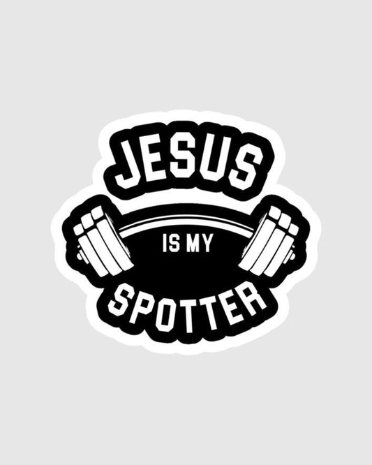 Jesus Is My Spotter- Gym Laptop Sticker