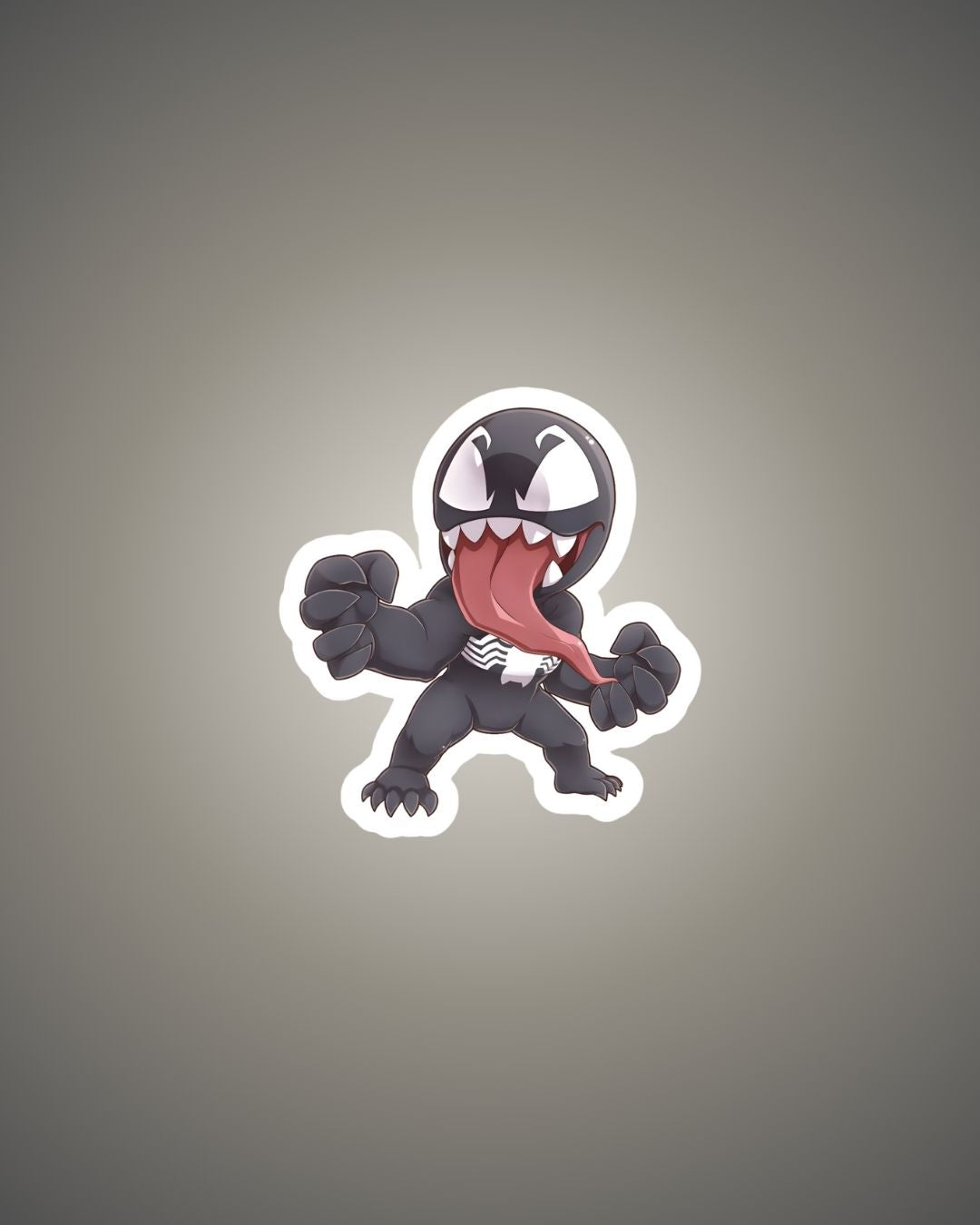 Chibi Symbiote Menace Venom Laptop Sticker – ZenStickers