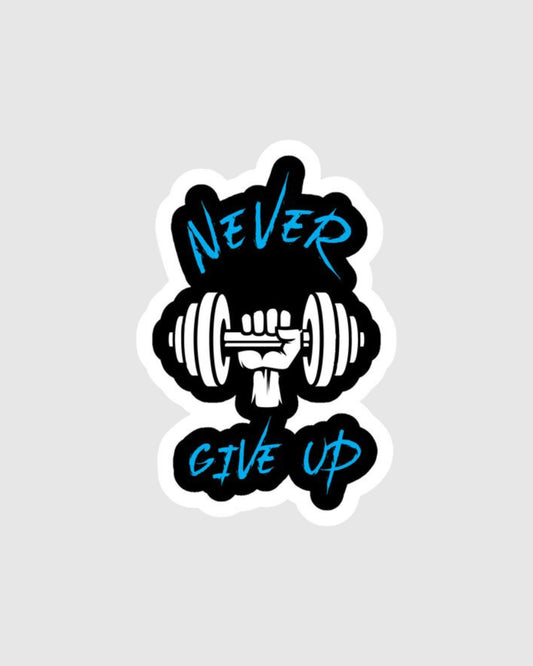 Never give Up - Gym Motivation Laptop Sticker