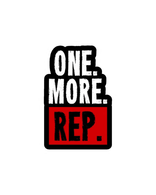 One More Rep - Gym Motivation Laptop Sticker